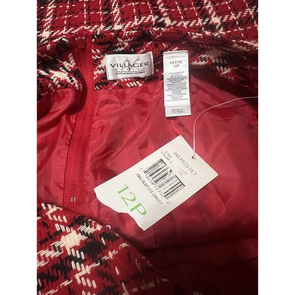 NWT Vintage Liz Claiborne Women Skirt 12P Wool Blend Tartan Plaid Pencil Preppy - Picture 5 of 5